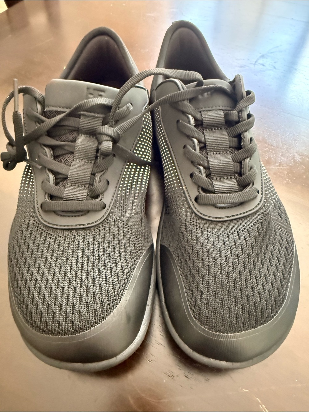 Hike Footwear HF Stride Womens 10-10.5 Lightweight Black Knit Lace-Up Sneakers